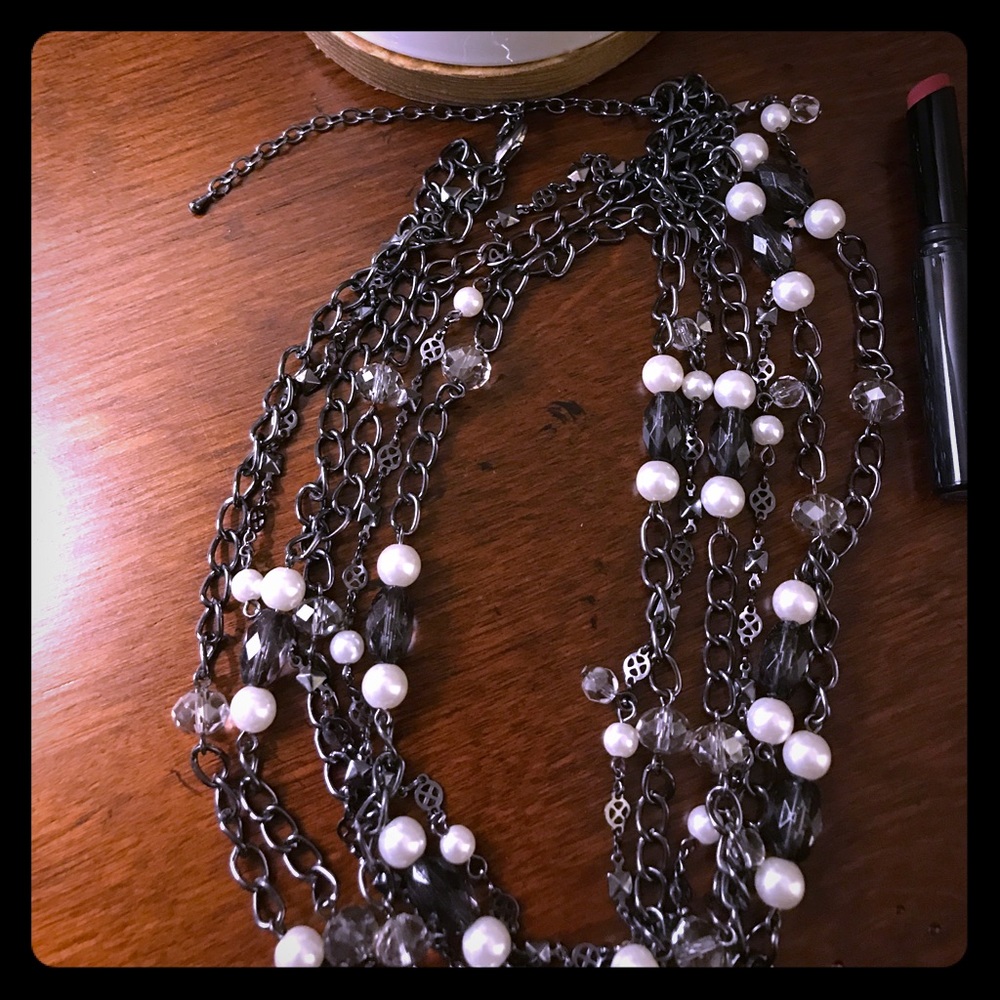 Black Necklace - multi strand